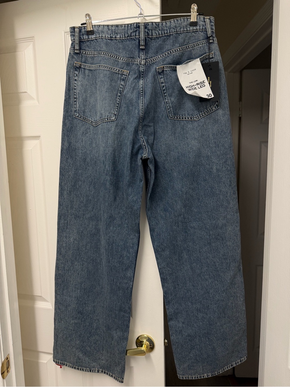 NWT Rag & Bone Lori Wide Leg Jeans Easton 100% Cotton Size 30 - Picture 7 of 15